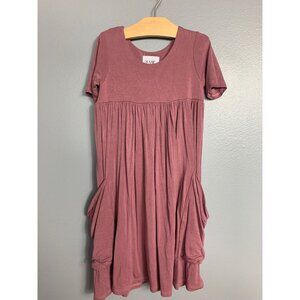 Remie Girl Mauve Short Sleeve Day Dress Size girls 4